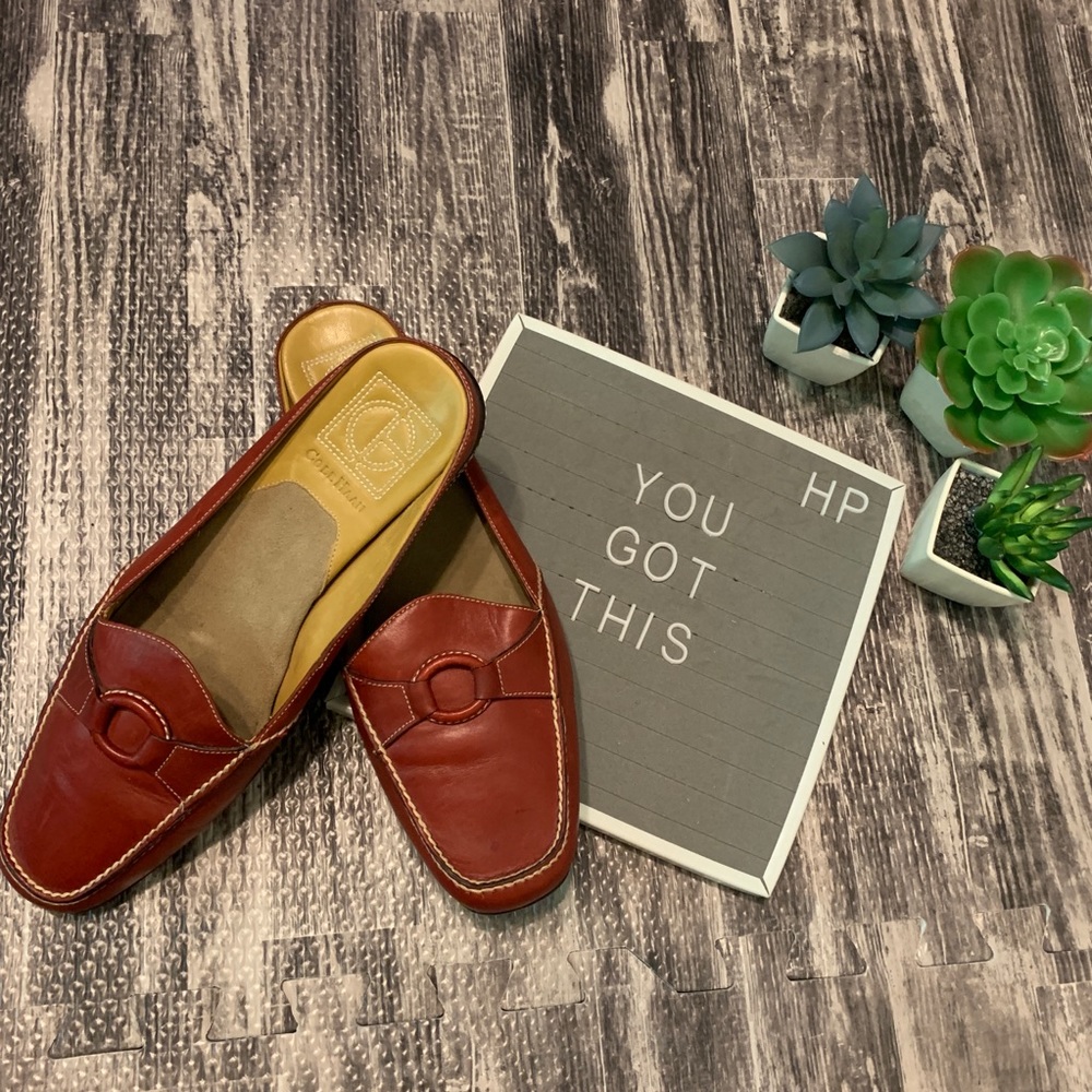 Cole Haan Red Mule Slipper Slide Nike Air Shoes - Picture 1 of 7